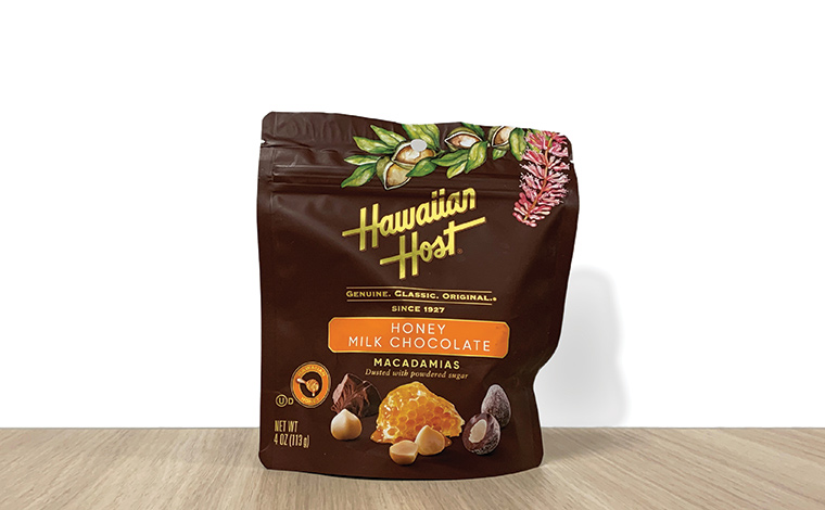 Hawaiian Host Paradise Collection Honey Milk Chocolate 4oz Bag　7.95ドル