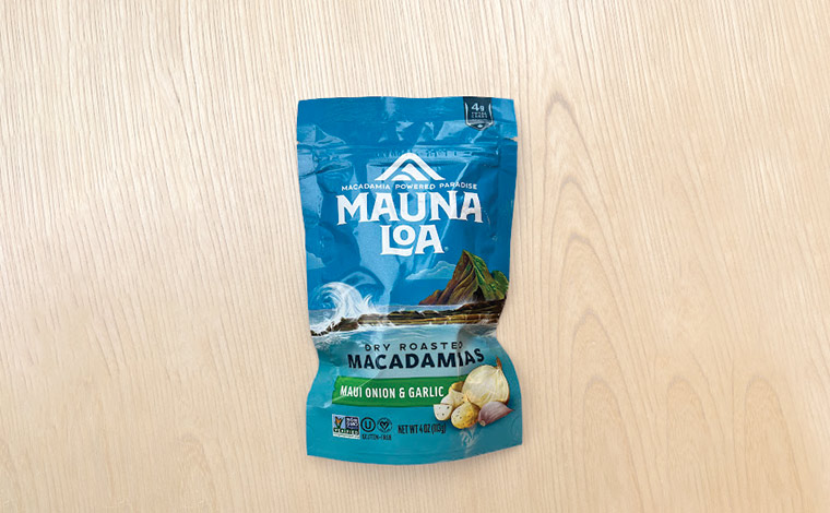Mauna Loa　Maui Onion & Garlic Macadamia Nuts 8.49ドル/Don Quijote