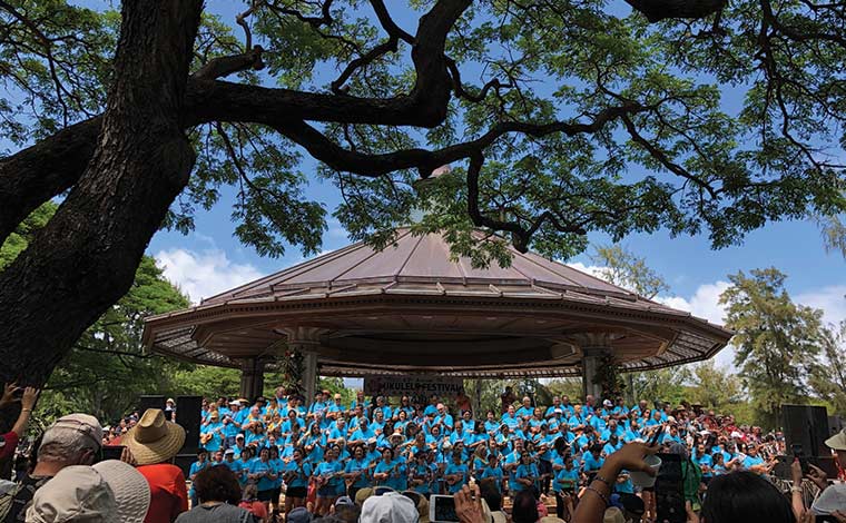 2019年夏に行われた「ウクレレフェスティバル・ハワイ」の様子