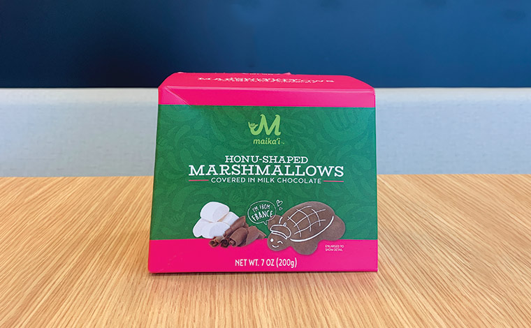 Maika`i Chocolate Covered Honu-Shape Marshmallows