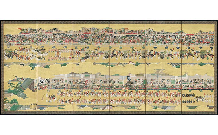 写真提供：「二条城行幸図屏風」左隻　江戸時代（京都市指定文化財　泉屋博古館蔵）