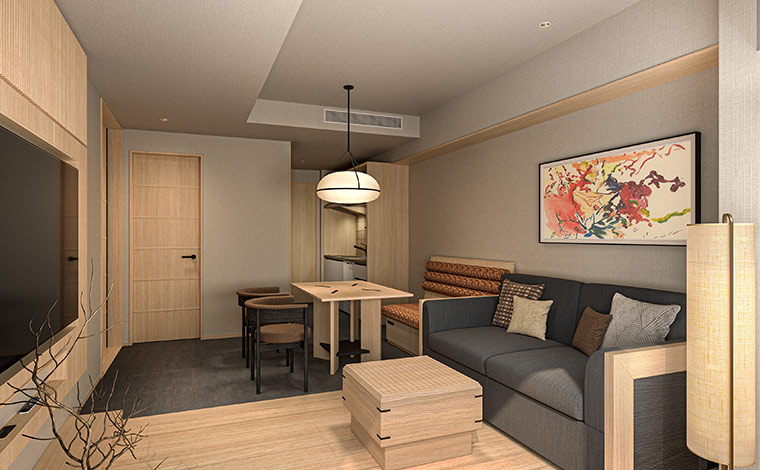 トラディモ京都五条・ヒルトングランドバケーションズクラブ<br />
※CGイメージ。実物と異なることがあります。