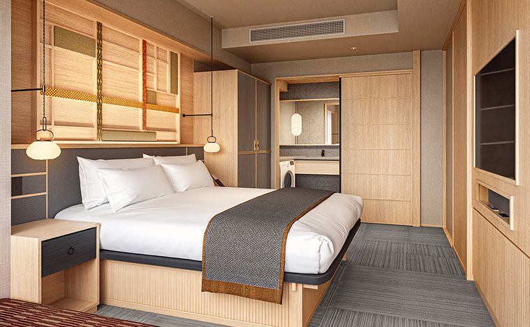 トラディモ京都五条・ヒルトングランドバケーションズクラブ（京都）。<br />
CGイメージ。実物と異なることがあります。