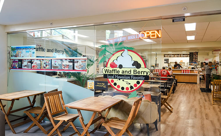 「ワッフル＆ベリー」の店内の様子