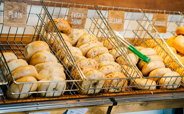 ベーグルの種類も豊富