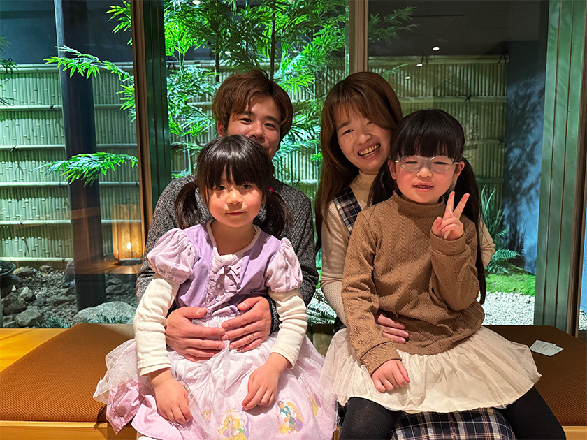 ご家族4人でチェックイン